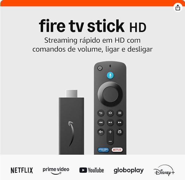 Fire TV Stick HD | Com controle remoto por voz com Alexa